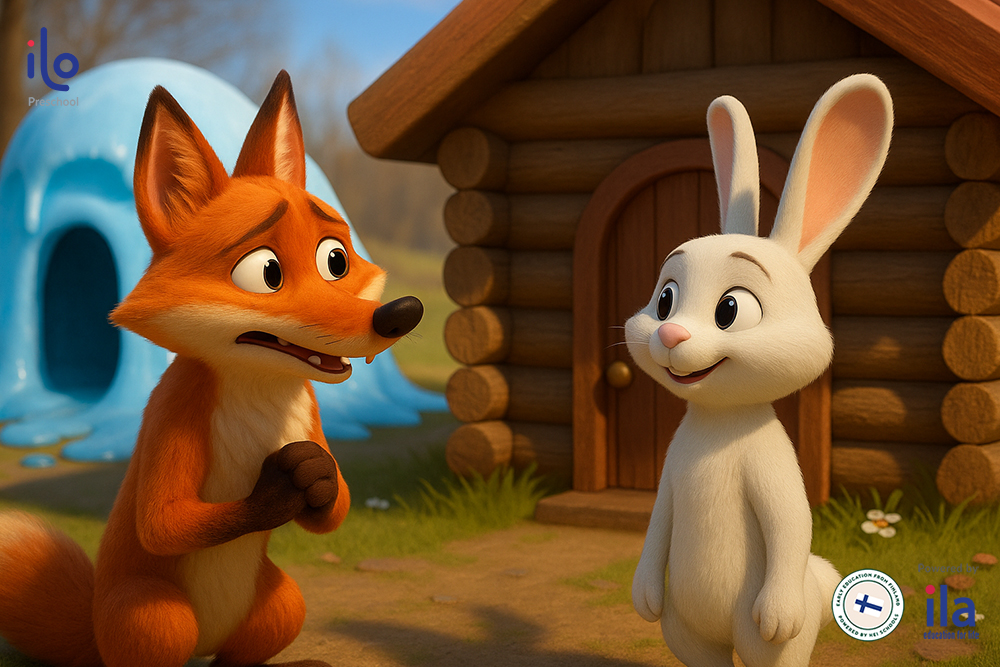 Nội dung truyện Cáo, Thỏ và Gà trống