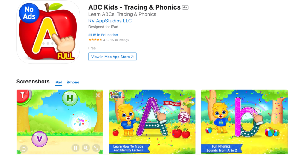 ABC Kids – App học tiếng Anh miễn phí cho trẻ em