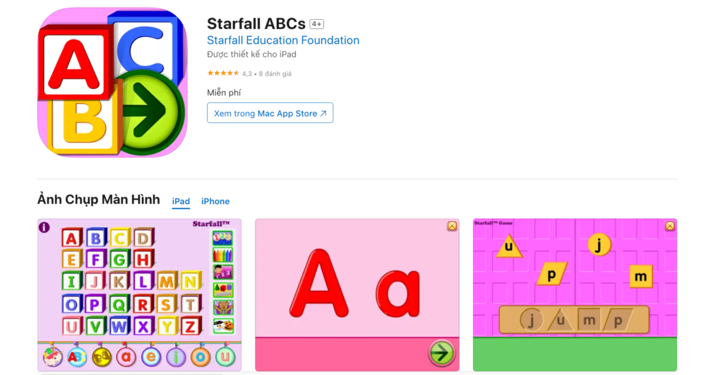 Starfall ABCs - Học phát âm và ghép vần