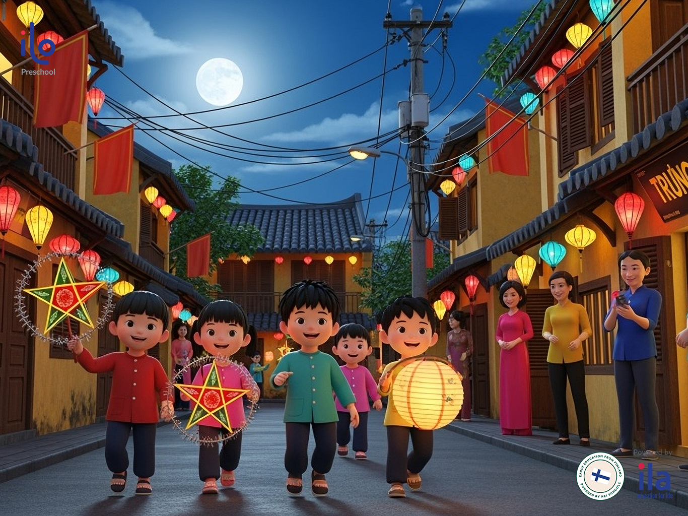 11 bài hát về Trung thu cho trẻ mầm non dễ hát, vui tươi, rộn ràng