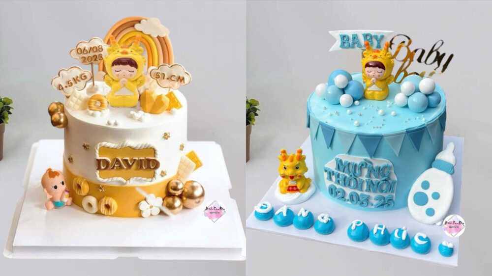 Bánh sinh nhật cho bé trai 1, 2 tuổi