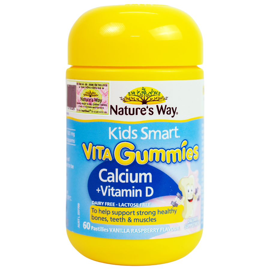 Kẹo canxi Nature’s Way Kids Smart Vita Gummies Calcium + Vitamin D