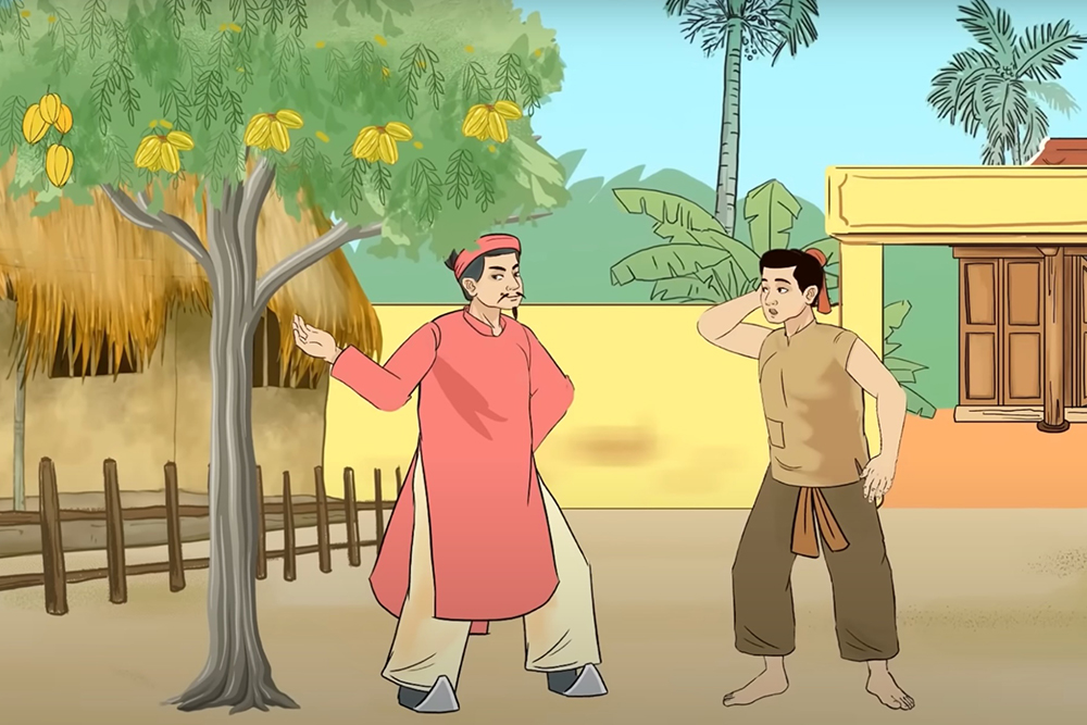 người anh tham lam chỉ cho em 1 túp lều và 1 cây khế 