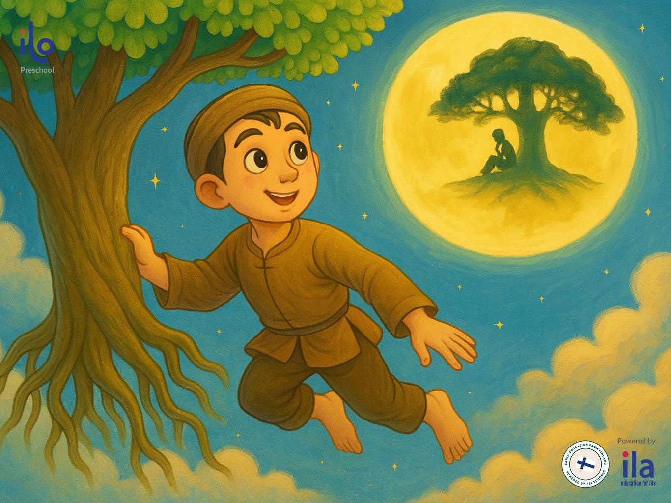 Song ngữ Sự tích chú Cuội: Học về lòng tốt và sự cẩn thận
