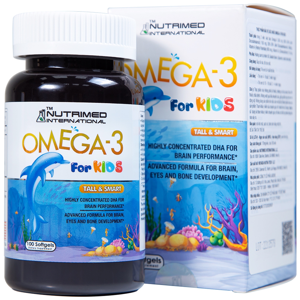 Viên uống giúp trẻ phát triển thị lực Omega-3 For Kids Nutrimed