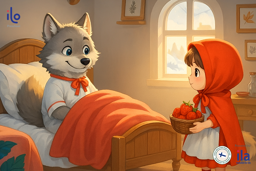 con sói giả vờ là bà ngoại 