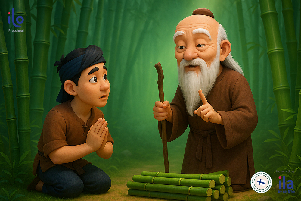 Truyện cổ tích Cây tre trăm đốt song ngữ