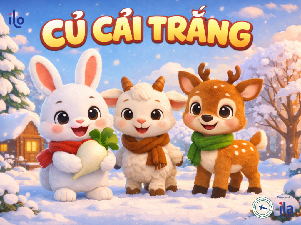 Truyện Củ cải trắng (song ngữ) dạy bé biết yêu thương và chia sẻ