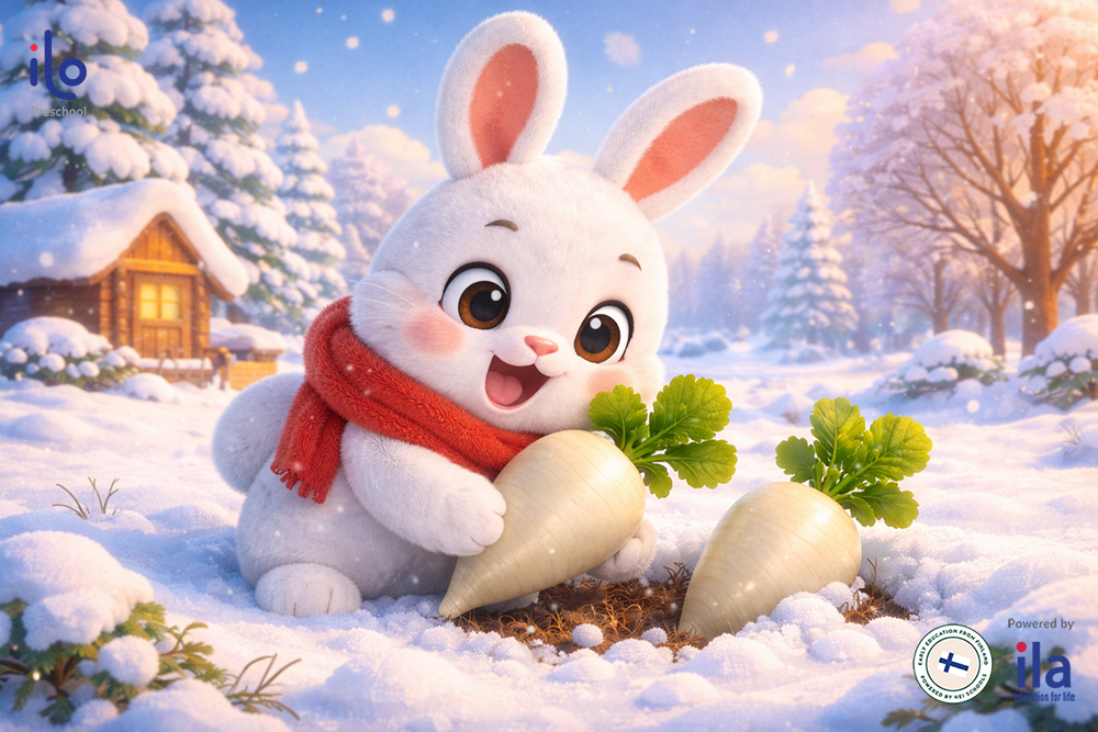 Thỏ tìm thấy 2 củ cải