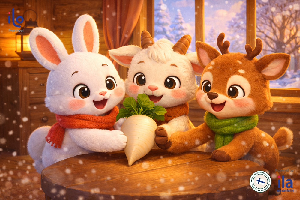 3 bạn thỏ, dê, hươu