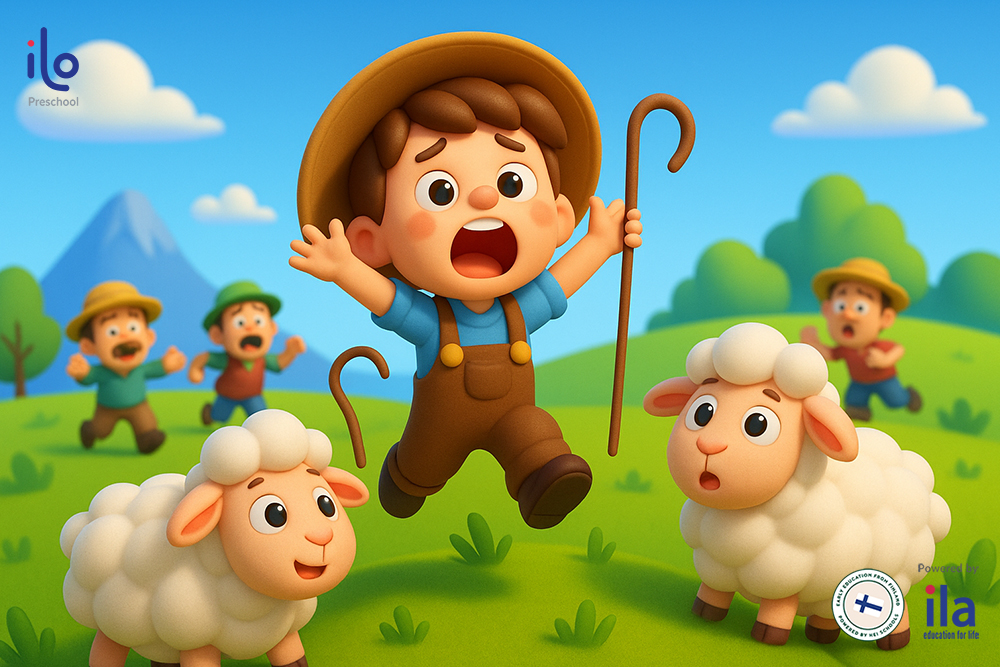 Truyện tiếng Anh cho bé The boy who cried wolf (Cậu bé chăn cừu)